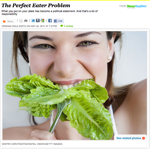iVillage Never Say Diet Virginia Sole-Smith Perfect Eaters Vegetarians