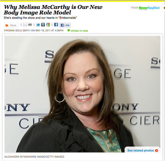 Never Say Diet Melissa McCarthy Virginia Sole-Smith