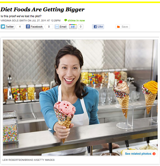 Virginia Sole-Smith iVillage Never Say Diet Diet Food Gets Bigger